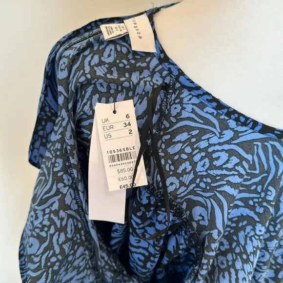 NWT Topshop Blue Backless Dress - Size 2 - Picture 7 of 7